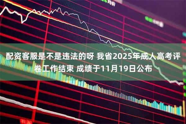 配资客服是不是违法的呀 我省2025年成人高考评卷工作结束 成绩于11月19日公布